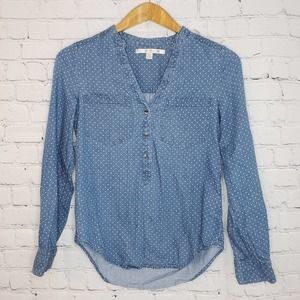 Lauren Conrad Polka Dot Button Down Size XS